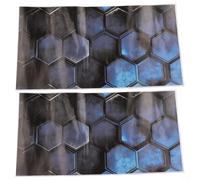 Lot de 2 autocollants imperméables en nid d'abeille pour poteaux de portière, garniture extérieure automobile (B)