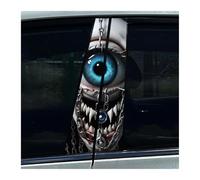 Lot De 2 Autocollants Imperméables Pour Colonne Centrale De Voiture, Motif Crâne Gothique, Pour Pilier B(I)