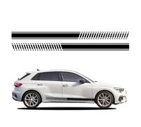 Lot de 2 Autocollants latéraux de Course pour Voiture, compatibles pour Audi A3 8P 8V 8Y S3 RS3 Berline Sportback TFSI TDI Bande autocollante décalcomanies