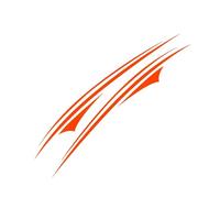 Lot de 2 autocollants latéraux for porte de fourgonnette, kit de bandes graphiques, décoration de carrosserie, camping-car, camion à chevaux, caravane(Orange,150x16.5cm)
