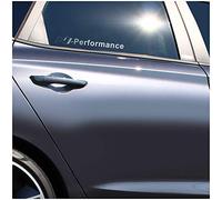 Lot de 2 autocollants logo N Performance pour voiture, autocollants auto-adhésifs, résistants au lavage, décor latéral pour pare-brise, accessoires de tuning K092 (métallique argent, contour N