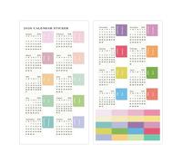 Lot de 2 autocollants mensuels pour planificateur et agenda, gestion du calendrier, scrapbooking, maison, école, bureau, agenda, organisation, étudiant, enseignant