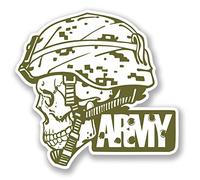 Lot de 2 autocollants militaires pour voiture, vélo, iPad, ordinateur portable, casque, skateboard, enfants #4144 (10 cm de large x 9,8 cm de haut)