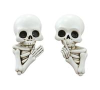 Lot de 2 autocollants muraux en forme de tête de mort pour interrupteur - Décoration de sortie - Décoration d'Halloween pour salle de bain, cuisine, chambre à coucher, décoration de fête, décoration