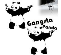 Lot de 2 Autocollants Panda pour Voiture, Vélo, Camion - Motif Animaux Amusants