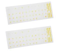 Lot de 2 autocollants pour clavier russe - Noir, bleu, vert, jaune - Étanche - Super 2 pièces - Pour clavier russe - Pour ordinateur portable - Transparents et colorés - Amovibles
