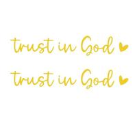 Lot de 2 autocollants pour fenêtre de voiture, accessoires de rétroviseur pour femme - Faites confiance à Dieu - Accessoires de rétroviseur pour la famille, les amis, les hommes, les femmes et les