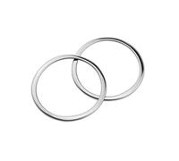 Lot De 2 Autocollants Pour Grille D'aération De Climatisation Avant De Voiture Accessoires De Décoration Pour Vezel HRV HR-V 2014-2020 FRTRGVUVXP(Stainless steel)