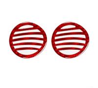 Lot de 2 autocollants pour grille d'aération latérale en fibre de carbone pour Fiat 500 et Abarth 595 - Pour modèles 2011-2023 (rouge)