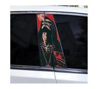 Lot De 2 Autocollants Pour Montant Central De Voiture, Film De Protection Étanche Pour Montant Central De Voiture, Couleur Fumée Écarlate(B)