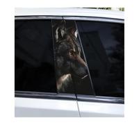 Lot De 2 Autocollants Pour Montant Central De Voiture, Motif Yeux De Loup, Imperméables(E)