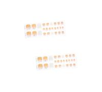 Lot de 2 autocollants pour ongles pour femme - Gel semi-durcissant - Pour nail art - Autocollants pour une utilisation facile et une longue durée de vie - Lime à ongles et bâtonnets en bois