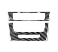 Lot De 2 Autocollants Pour Panneau De Commande De Climatisation De Voiture, Garniture En Fibre De Carbone Pour BMW 3 E90 E92 2005-2012 aménagements intérieurs(Carbon Fiber 01)