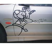 Lot de 2 autocollants pour passage de roue de voiture Scooby Doo - Blanc