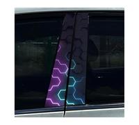 Lot De 2 Autocollants Pour Pilier B De Voiture, Décoration Hexagonale En Nid D'abeille Autocollants Imperméables Pour Colonne Centrale De Voiture(H)