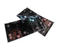 Lot de 2 autocollants pour pilier B en nid d'abeille, autocollants de poteau de porte pour colonne centrale de voiture, graphiques en vinyle PET, décoration de véhicule, noir, 50 cm x 25 cm (C)