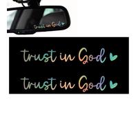 Lot de 2 autocollants pour vitre de voiture, avec inscription « Trust In God Vehicles » - Accessoires de rétroviseur, autocollants de voiture et autocollants pour maman, papa, collègues, hommes