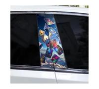 Lot De 2 Autocollants Pour Vitres De Voiture, Motif Flash Poker, Pour Pilier B, Imperméables, À Faire Soi-même, Pour Voiture Rayée(B)