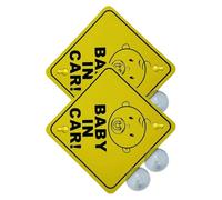 Lot de 2 autocollants pour voiture en polypropylène réfléchissant pour nouveau-né