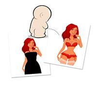 Lot de 2 autocollants pour WC avec inscription « Pin Up » - Pour que les hommes visent mieux les toilettes - Autocollants décolorants