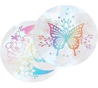 Lot de 2 autocollants réfléchissants arc-en-ciel pour fenêtre, attrape-soleil, papillon, anti-collision, insectes, film vinyle pour prévenir les collisions avec les oiseaux et les chiens