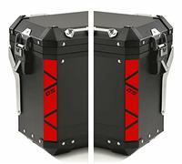 Lot de 2 autocollants réfléchissants compatibles avec Motorrad F 650 700 800 R 1150 1200 1250 GS A (rouge)