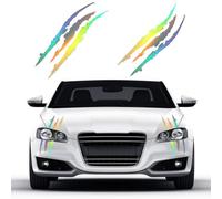 Lot de 2 autocollants réfléchissants en vinyle pour phares de voiture, fenêtres, motos (couleur laser)