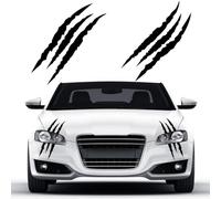 Lot de 2 autocollants réfléchissants en vinyle pour phares de voiture, fenêtres, motos (noir)