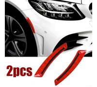 Lot de 2 autocollants réfléchissants pour garde-boue de roue de voiture avec bande en fibre de carbone pour une meilleure protection des portes et du véhicule