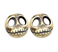 Lot de 2 autocollants Skull Stickers Stickers de Voiture en métal 3D Badge de Moto Emblem Stickers et décalcomanies Accessoires de Style de Voiture (cuivré)