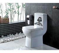 Lot de 2 autocollants Star Wars Dark Vador « QUE LA FORCE SOIT AVEC TOI » - Accessoire de salle de bain humoristique avec design original (19 x 20 cm)