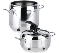 Lot de 2 autocuiseurs à pression en acier inoxydable 4 l et 7 l