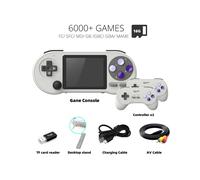 (Lot de 2 avec manette) Console de jeu portable SF2000 3 pouces IPS avec 6000 jeux intégrés. Mini console