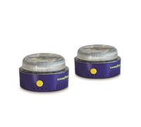 Lot de 2 avertissements d'urgence Goodyear pour securite voiture et moto Safety Light. LED homologuée par la DGT