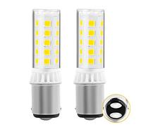 Lot de 2 B15D Machine à coudre Ampoule LED - Type à enficher -Convient pour aspirateur,ponceuse de sol, tambour de sèche-linge -BA15D 9/16" Douille AC 220V-240V (Blanc Chaud 3000K)