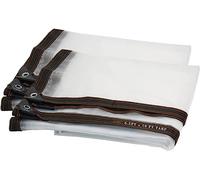 Lot de 2 bâches imperméables de 2 m x 3 m - 10 mm d'épaisseur, bâche en plastique transparent avec œillets pour jardin, terrasse, pelouse, serre ou toit de clapier pour animaux de compagnie