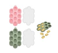 Lot de 2 bacs à glaçons, récipients pour bouillie congelée, bac à glace, moule à glaçons en silicone, moule à glace avec couvercle