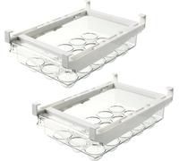 lot de 2 bacs à oeufs pour réfrigérateur sans couvercle | Organiseur universel pour réfrigérateur pour 15 oeufs | Tiroir supplémentaire pour le réfrigérateur | Boîte de rangement compartiment réfrigér
