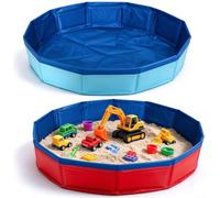 Lot de 2 bacs à sable pliables de 50,8 cm pour chiens, bac sensoriel et bac à sable pour animaux de compagnie, bac à sable intérieur et extérieur pour chat, lapin