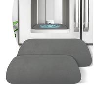 Lot de 2 bacs d'égouttement pour réfrigérateur : distributeur d'eau super absorbant en diatomite pour Whirlpool, Ge, Samsung (gris, rectangulaire)