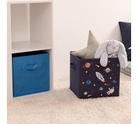 Lot de 2 bacs rangements enfant - soleil bleu TU