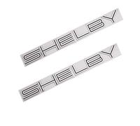 Lot de 2 badges autocollants 3D Shelby pour voiture Shelby - Noir et blanc