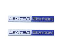 Lot de 2 badges autocollants en édition limitée pour voiture, moto, camion (bleu)