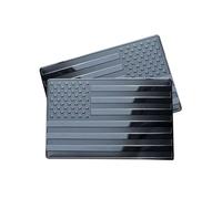 Lot de 2 badges autocollants patriotiques en métal mat en aluminium creux | Décoration 3D de carrosserie de voiture pour véhicules
