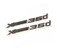 Lot de 2 badges autocollants XDrive 35D pour garde-boue latérale de voiture BMW (noir brillant)