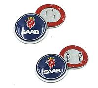Lot de 2 Badges Bleus pour Capot Avant et arrière de Coffre pour Saab 93 9-3 95 9-5 2003-2010 12844161 12785871