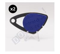 Lot de 2 Badges Intratone RFID Bleu - Réf. 08-0103 - Accès copropriété et immeuble - Programmation par syndic