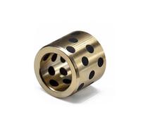 Lot de 2 bagues autolubrifiantes sans huile à manchon en laiton, diamètre intérieur 12-16 mm, roulements en alliage de cuivre résistants à l'usure pour machines,2 pièces,14x20x65mm