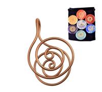 Lot de 2 bagues de main en cuivre avec pierre en cristal - Fait à la main, 2pcs, Bague paume en cuivre, Bague paume en cuivre