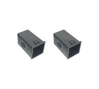 Lot de 2 bagues de tuyau de 60 à 50 mm - Manchon d'adaptation creux - 100 mm - Noir